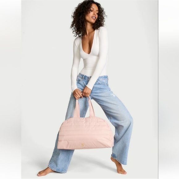 Victoria's Secret Handbags - Victoria's Secret NWT Dome Duffle light pink